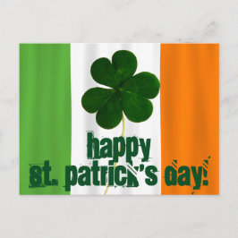 Glad St. Patrick's Day, irländska flaggans färg Ir Vykort