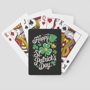 Glad St Patrick's Day irländskt arv St Patty's  Casinokort