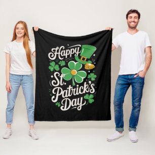 Glad St Patrick's Day irländskt arv St Patty's  Fleecefilt
