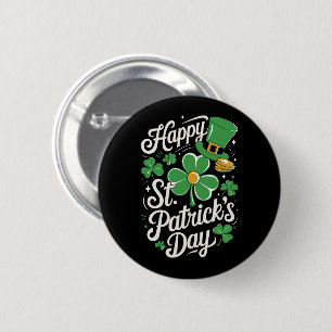 Glad St Patrick's Day irländskt arv St Patty's  Knapp