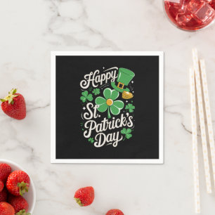 Glad St Patricks Day irländskt arv St Patty's  Pappersservett