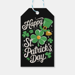 Glad St Patrick's Day irländskt arv St Patty's  Presentetikett