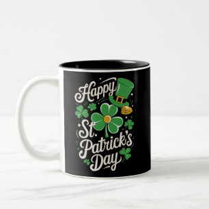 Glad St Patricks Day irländskt arv St Patty's Två-Tonad Mugg