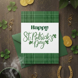 Glad St. Patrick's Day Irländskt gratulationskort Julkort