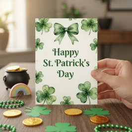 Glad St. Patrick's Day Irländskt gratulationskort Julkort