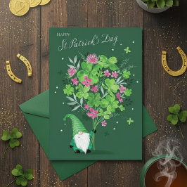 Glad St. Patrick's Day Irländskt gratulationskort Julkort