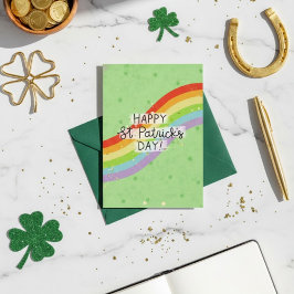 Glad St. Patrick's Day Irländskt gratulationskort Julkort
