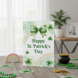 Glad St. Patrick's Day Irländskt gratulationskort Julkort