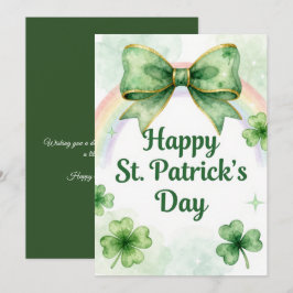 Glad St. Patrick's Day Irländskt gratulationskort Julkort
