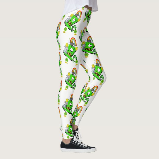 Glad St. Patrick's Day Kanin Strumpbyxor Leggings (Höger)