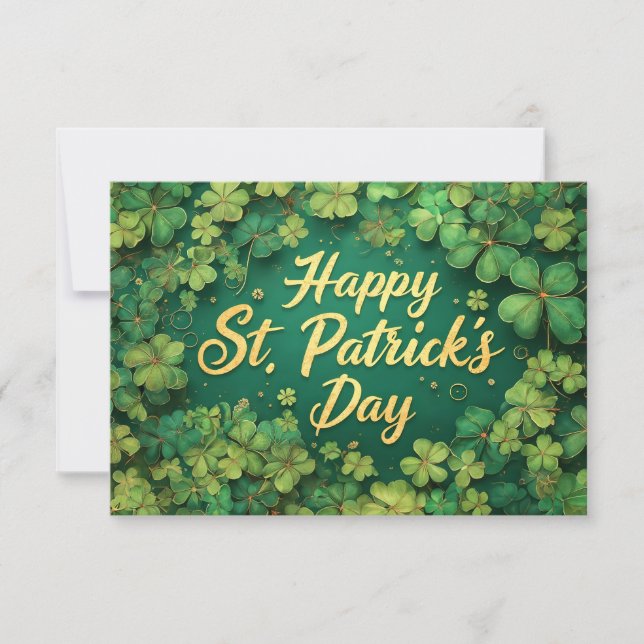 Glad St. Patrick's Day-klöverdesign (Framsida)