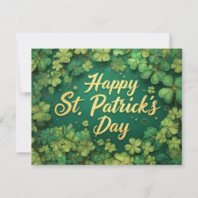 Glad St. Patrick's Day-klöverdesign (Framsida)
