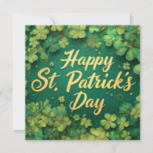 Glad St. Patrick's Day-klöverdesign Anteckningskort