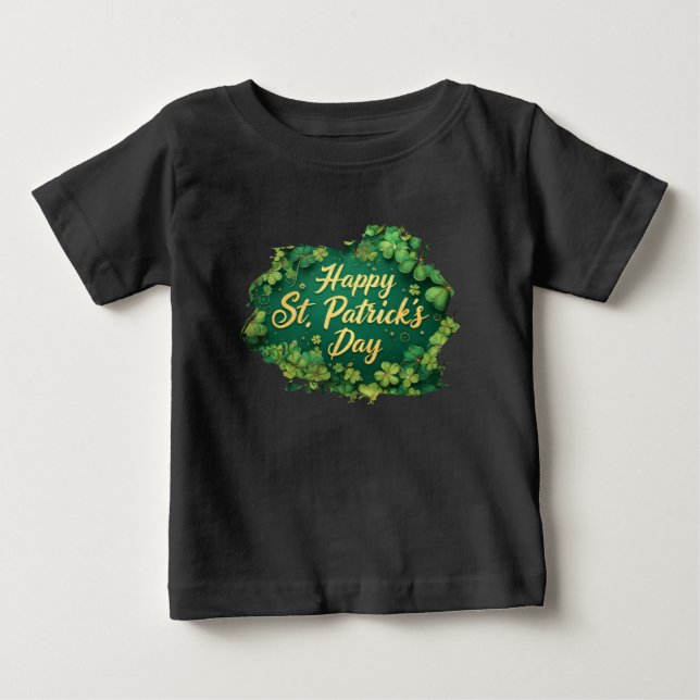 Glad St. Patrick's Day-klöverdesign T Shirt (Framsida)
