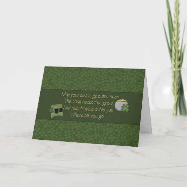 Glad St. Patrick's Day Kort (Framsida)