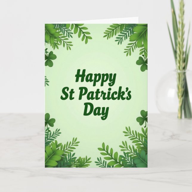 Glad St. Patricks Day-kort Kort (Framsida)
