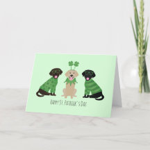 Glad St Patricks Day Labrador Retriever Hundar