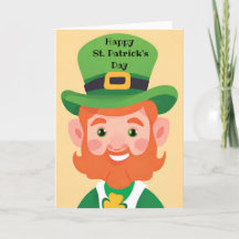 Glad St. Patrick's Day Lekfull Liten Kort
