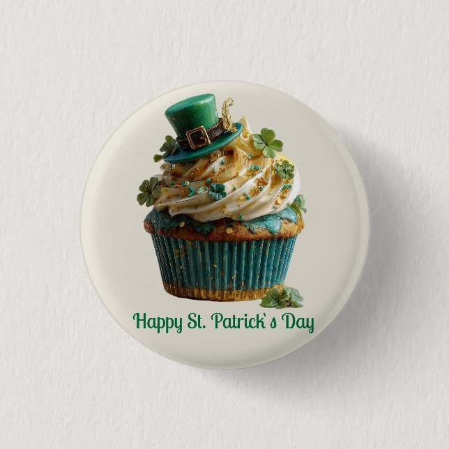Glad St. Patrick's Day Lucky Cupcake Knapp (Framsida)