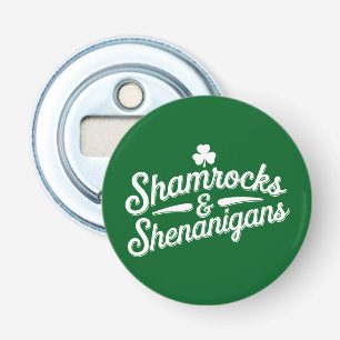 Glad St. Patrick's Day Lucky Shamrock & Shenanigan Flasköppnare