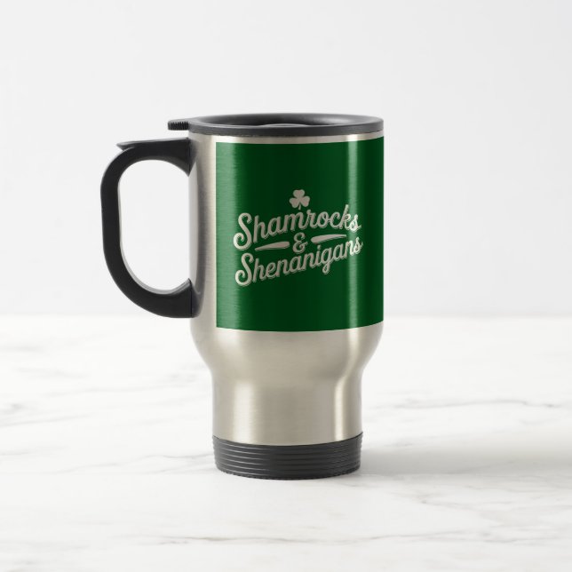 Glad St. Patricks Day Lucky Shamrock&Shenanigans Resemugg (Vänster)