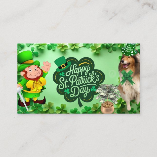 Glad St. Patrick's Day med vår Helena Tilläggskort (Framsida)