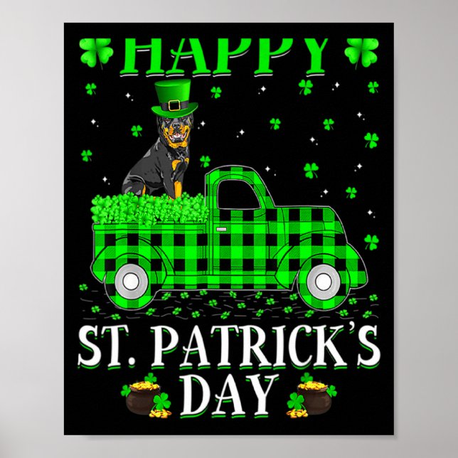 Glad St Patricks Day Och Shamrock T Shirt_1  Poster (Framsidan)