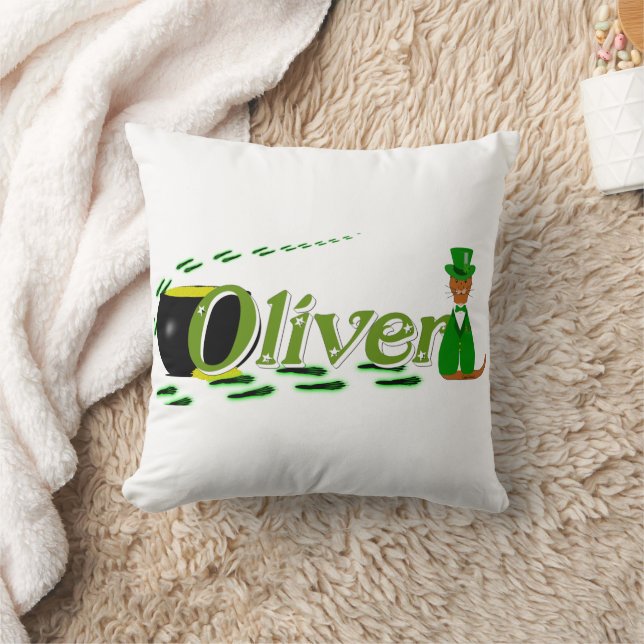 Glad St. Patrick's Day Oliver Cube Kudde (Filt)