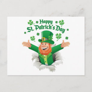Glad St. Patrick's Day påskharen  Helg Vykort