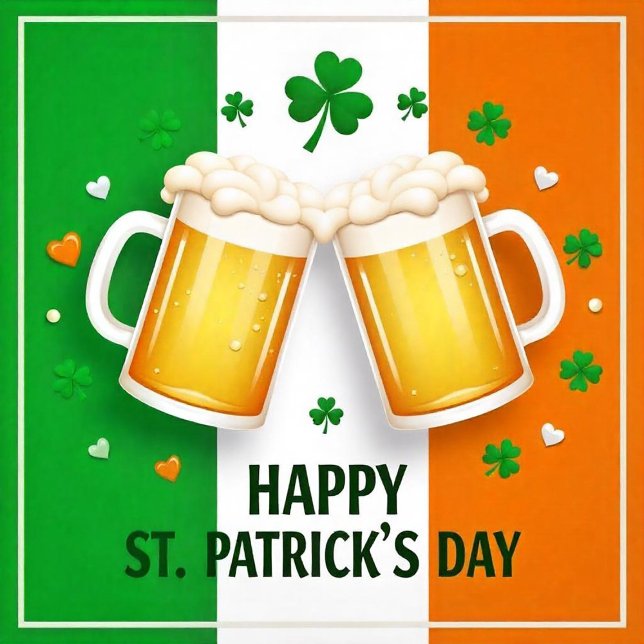 Glad St. Patrick's Day Platt Kort (Happy St. Patrick's Day Holiday Card!)
