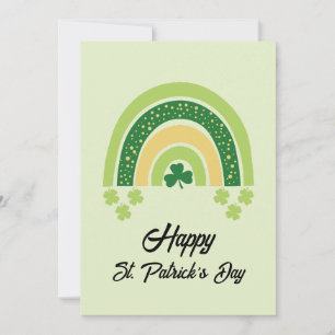 Glad St. Patricks Day Regnbåge Grön Guld Julkort