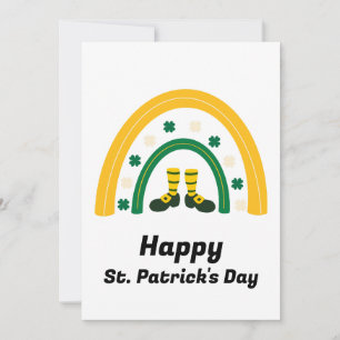 Glad St. Patrick's Day Regnbåge Grön Guld Julkort