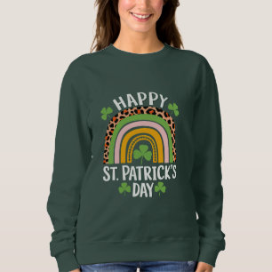 Glad St Patrick's Day regnbåge Shamrock T Shirt