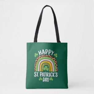 Glad St Patrick's Day regnbåge Shamrock Tygkasse