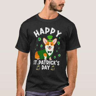 Glad St Patricks Day Rolig Saint Patricks Corgi D T Shirt