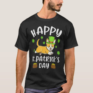Glad St Patricks Day Rolig Saint Patricks Corgi D T Shirt