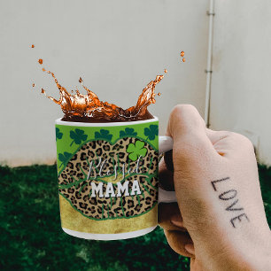 Glad St Patricks Day Salig Mamma Mamma Läppar Kaffemugg