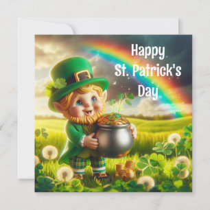 Glad St. Patricks Day semesterkort Julkort