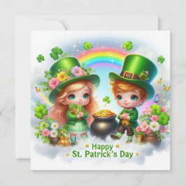 Glad St Patricks Day Semesterkort Julkort