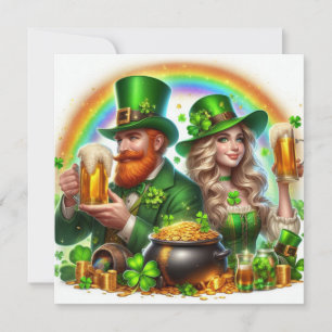 Glad St Patricks Day Semesterkort Julkort