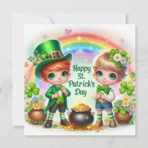 Glad St Patricks Day Semesterkort Julkort