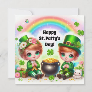 Glad St Patricks Day Semesterkort Julkort