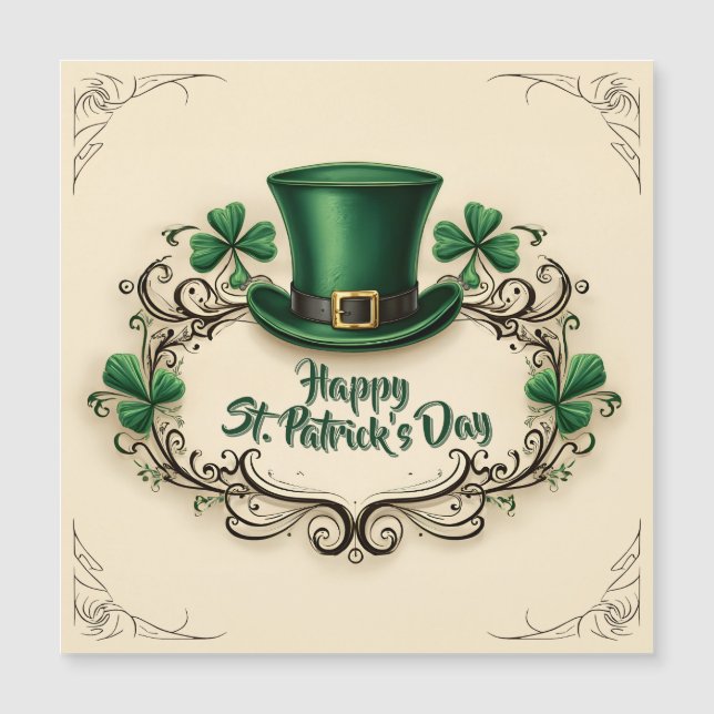 Glad St. Patrick's Day Shamrock-design (Framsida)