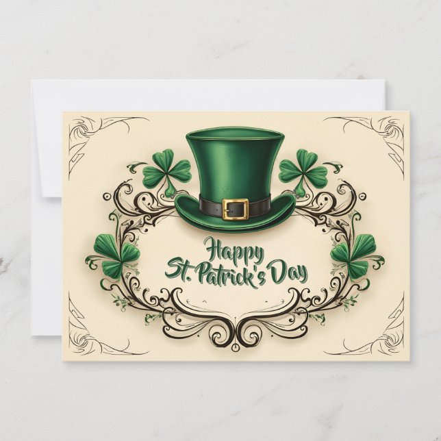Glad St. Patrick's Day Shamrock-design (Framsida)
