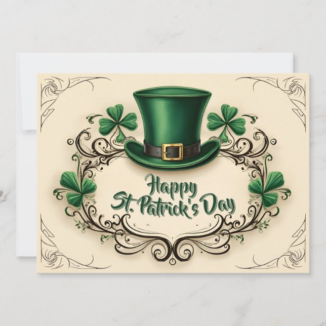 Glad St. Patrick's Day Shamrock-design (Framsida)