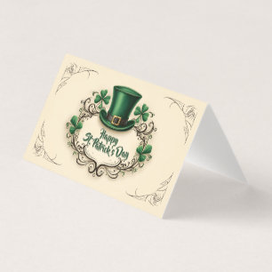 Glad St. Patrick's Day Shamrock-design Kort
