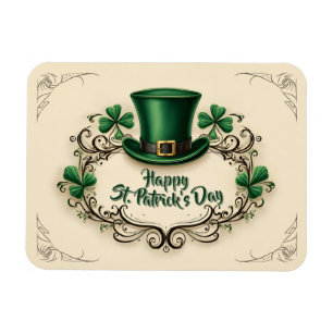 Glad St. Patrick's Day Shamrock-design Magnet