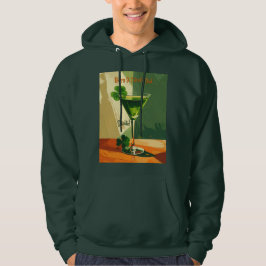 Glad St. Patrick's Day Shamrock Martini Hoodie