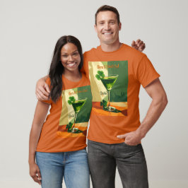 Glad St. Patrick's Day Shamrock Martini T Shirt