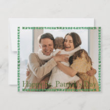 Glad St. Patrick's Day Shamrocks familjefoto